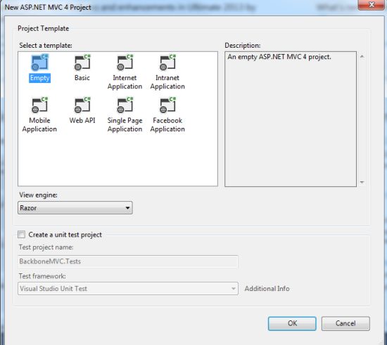 Select Empty project